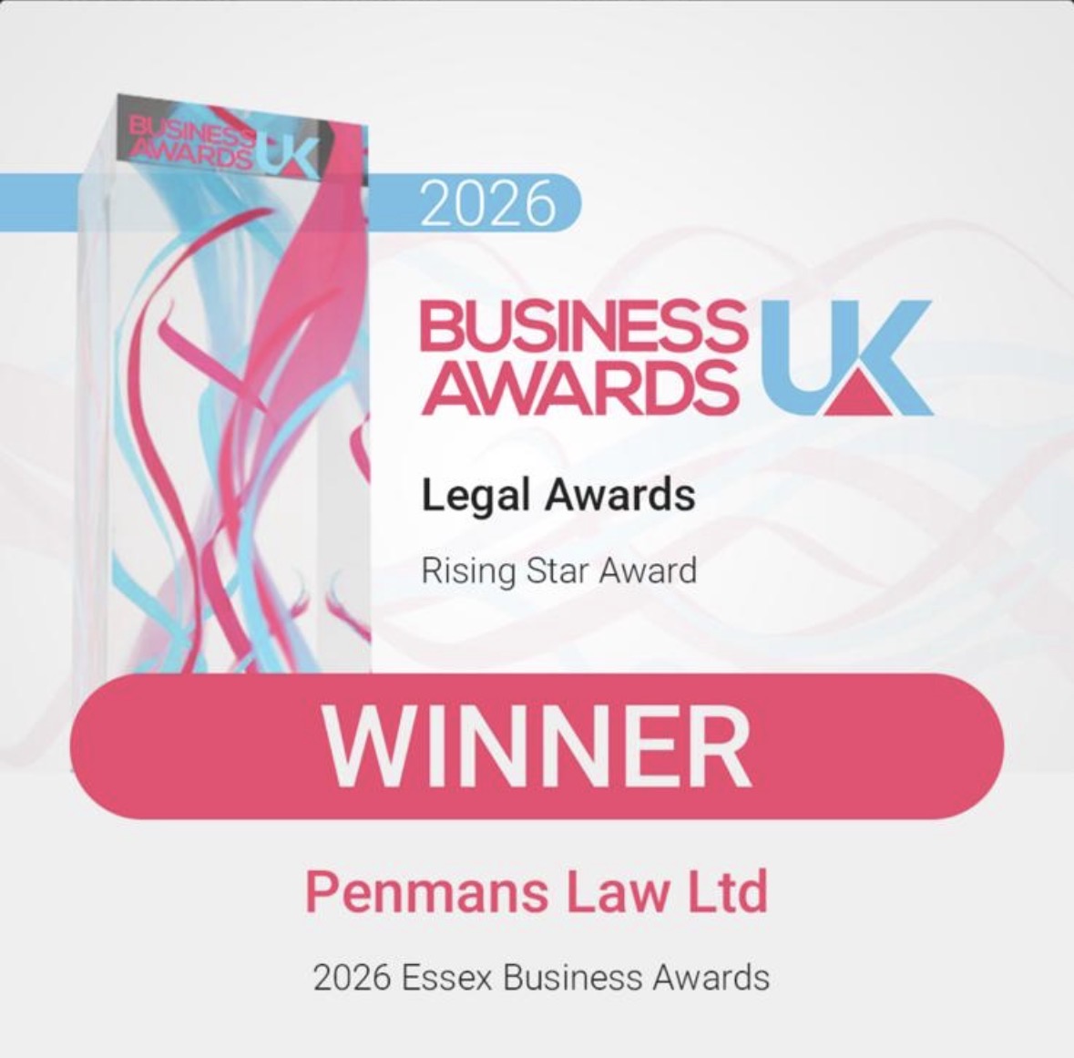 Business UK Awards 2026 — Legal Awards Rising Star Award Winner — Penmans Law Ltd